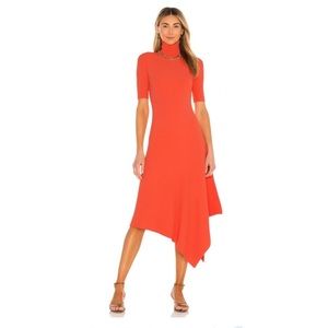 A.L.C. Erynna Turtleneck Handkerchief Midi Dress